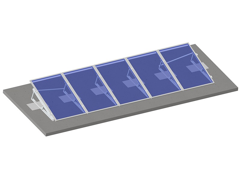 Flat roof solar mount - U beam triangle kit 