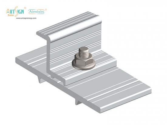 aluminum solar mounting adjustable end clamp