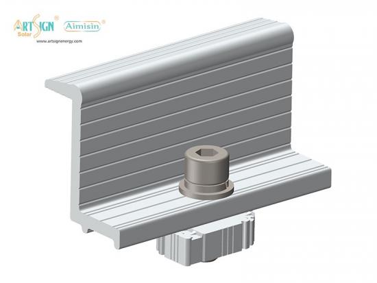 aluminum solar mounting adjustable end clamp