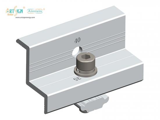 aluminum solar mounting adjustable end clamp