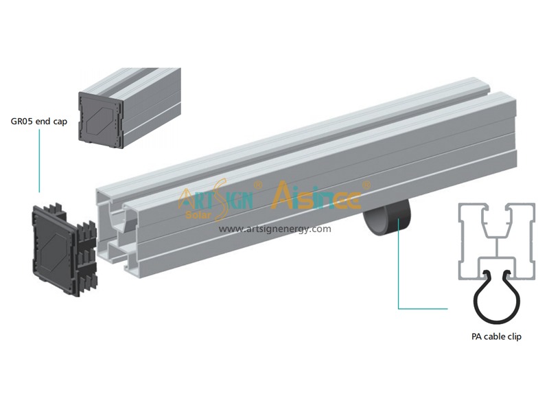 Solar panel roof mount aluminum G rail 05#