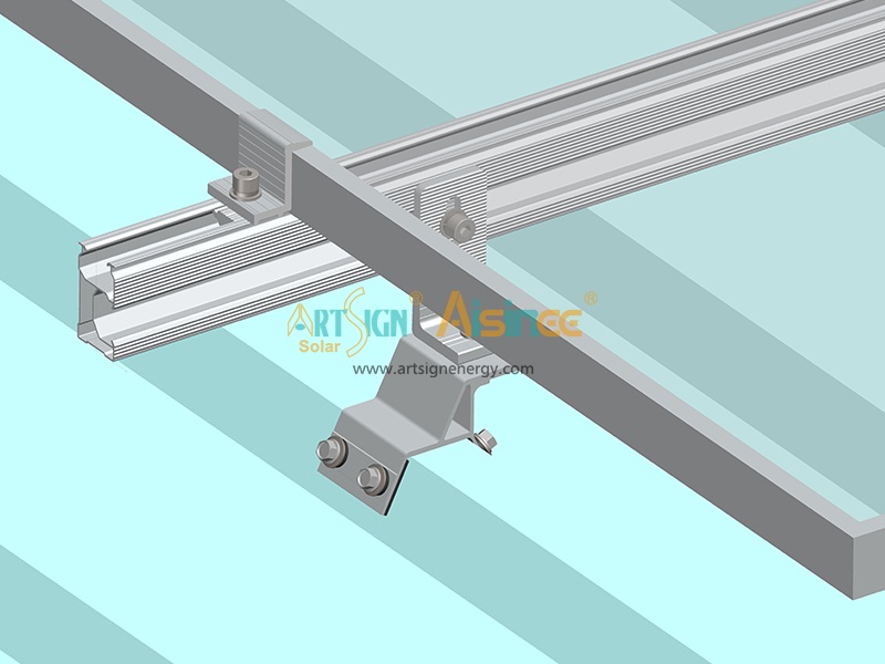 Factory Aluminum Solar Roof Brackets for Metal PV Roof Mounting Kit |ART SIGN