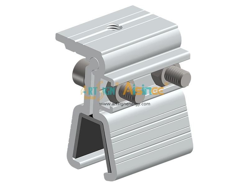 Rooftop components of solar PV system installation
