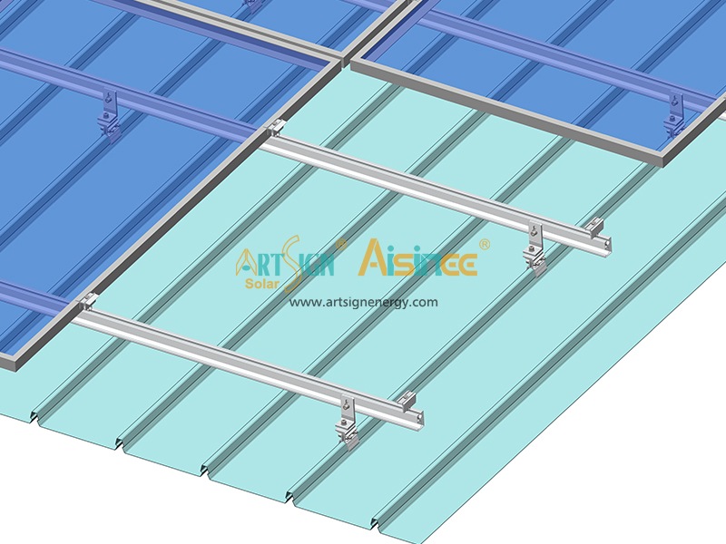 Rooftop components of solar PV system installation