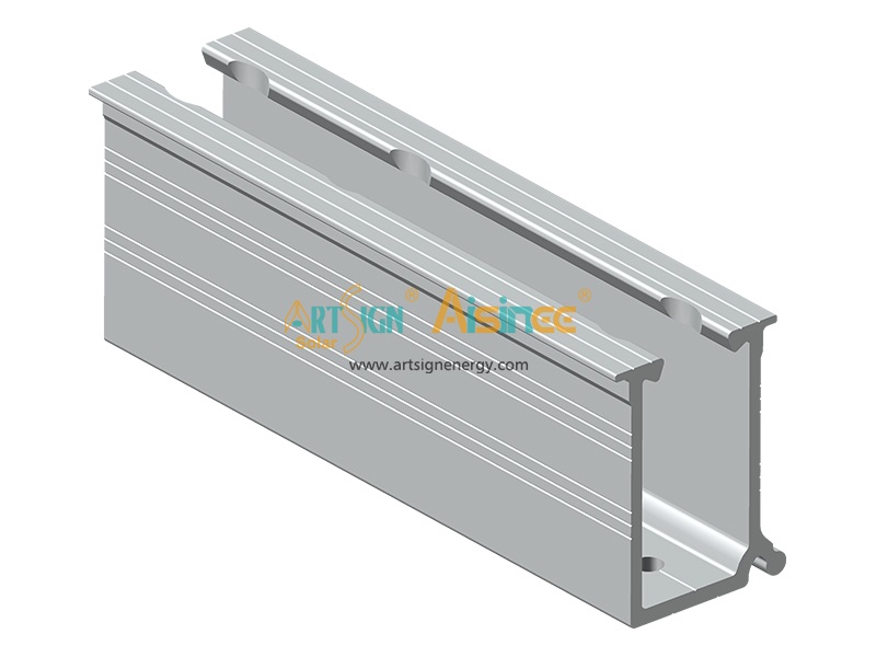 Customized Anodized Solar Mini Rail for Metal Roof Solar Mounting System |ART SIGN