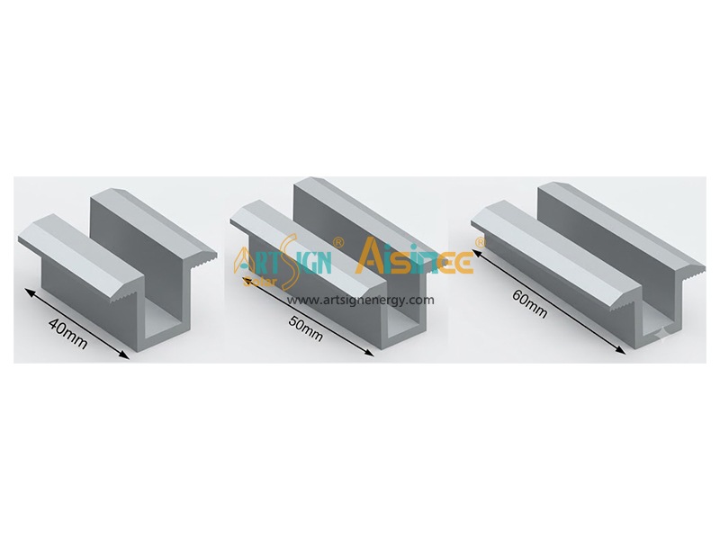 30mm 35mm 40mm Solar Mid Clamp AL6005-T5 Clamp for Framed Panels |Art Sign