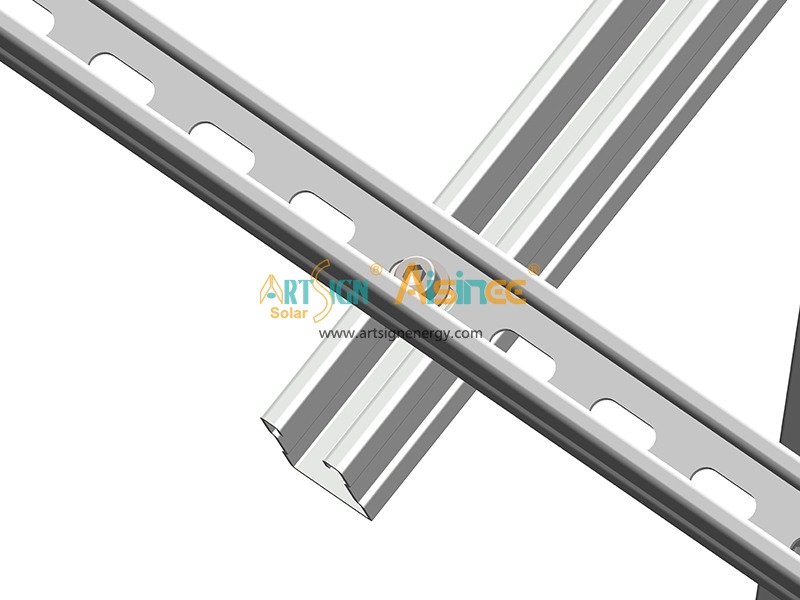 ground mounting T module series hot dipped galvanized steel - C41×52 section