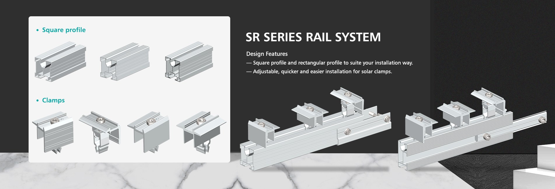 Aluminum solar mounting rail