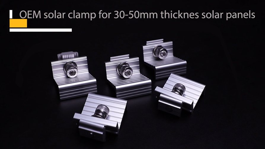 Aluminum solar mounting end clamp