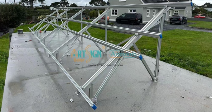 Aluminum ground mounting system project in Ireland