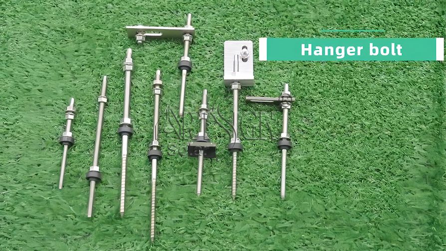 Solar panel roof mount hanger bolt