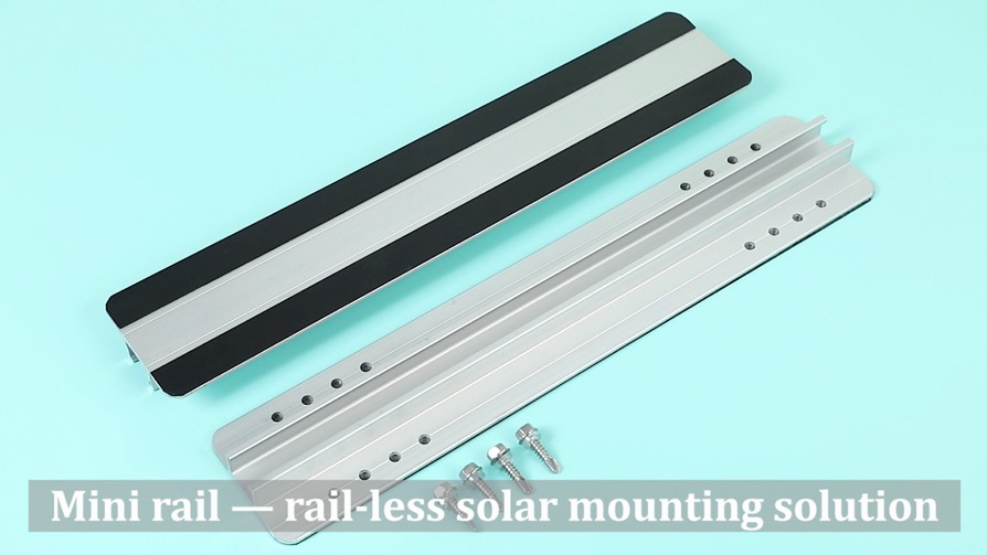 Trapezoidal short rail solar