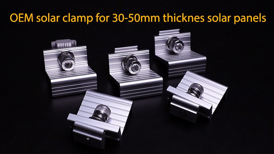Solar panel end clamp