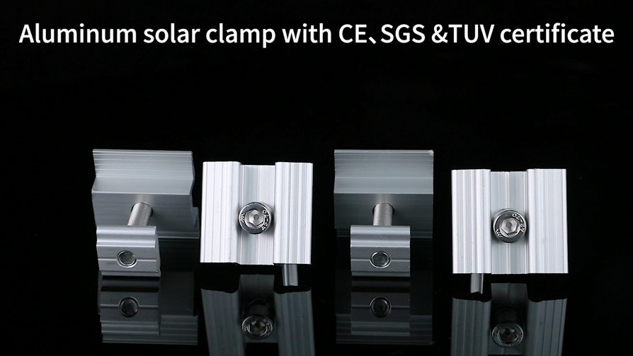 Aluminum pv panel mounting solar mid clamps