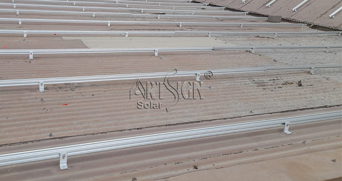 Solar PV Mounting Tin Roof Aluminum rails with L Feet |ART SIGN